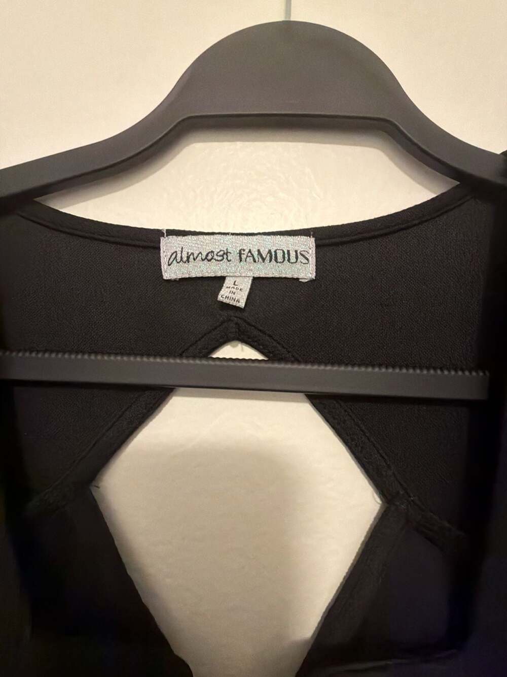 Almost Famous Black And White Colorblock Asymmetrical Bodycon Dress - Picture 2 of 4